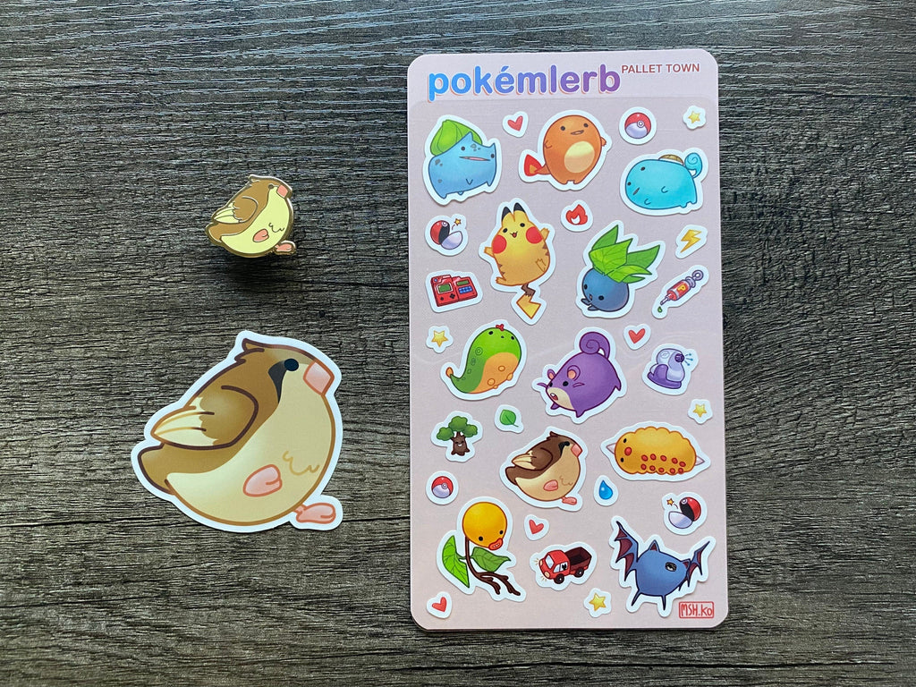 I CHOOSE YOU bundle · Enamel pin and stickers · derp