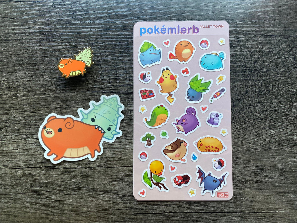 I CHOOSE YOU bundle · Enamel pin and stickers · derp