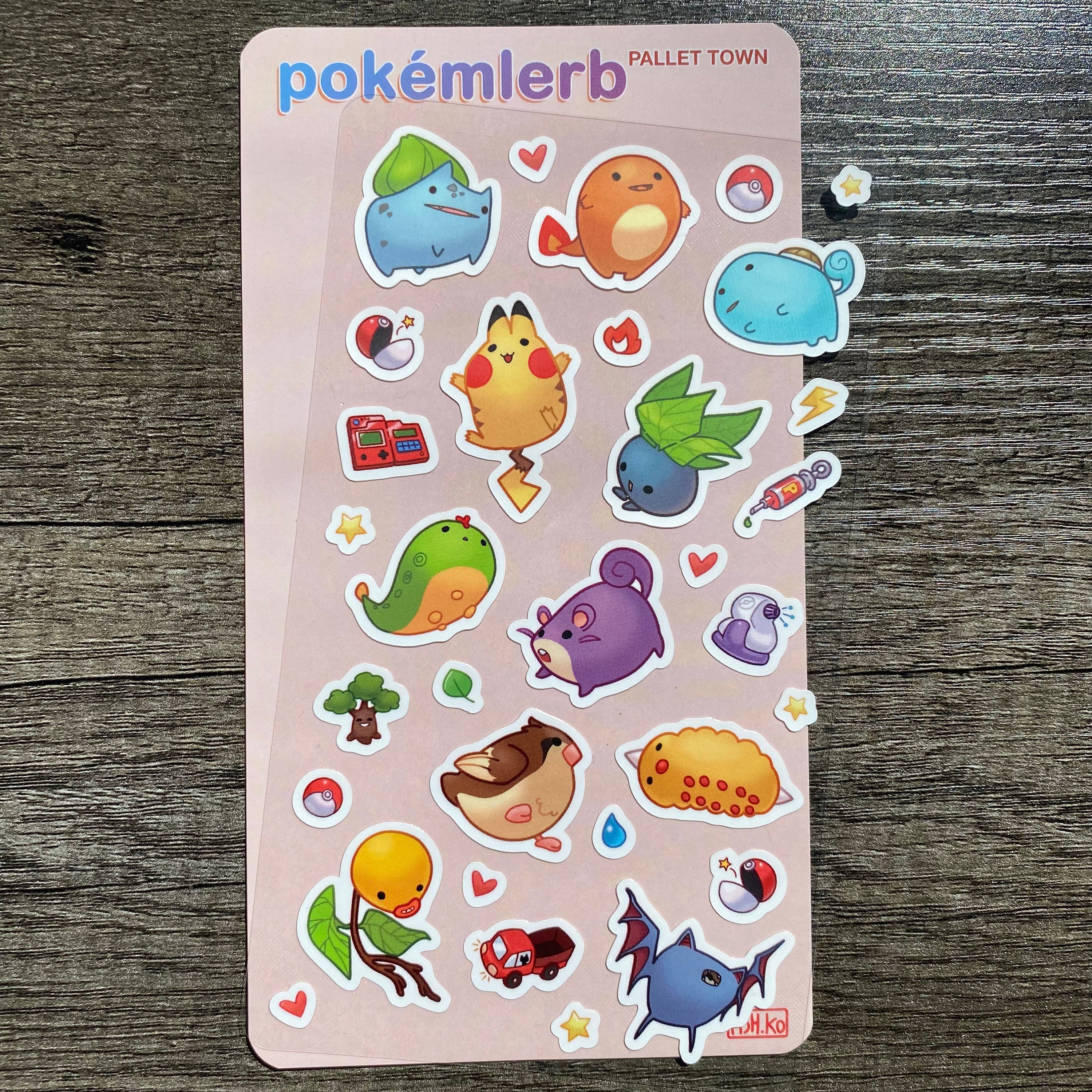 Pokemlerb Sticker Sheet • Waterproof Cute Derp Stickers