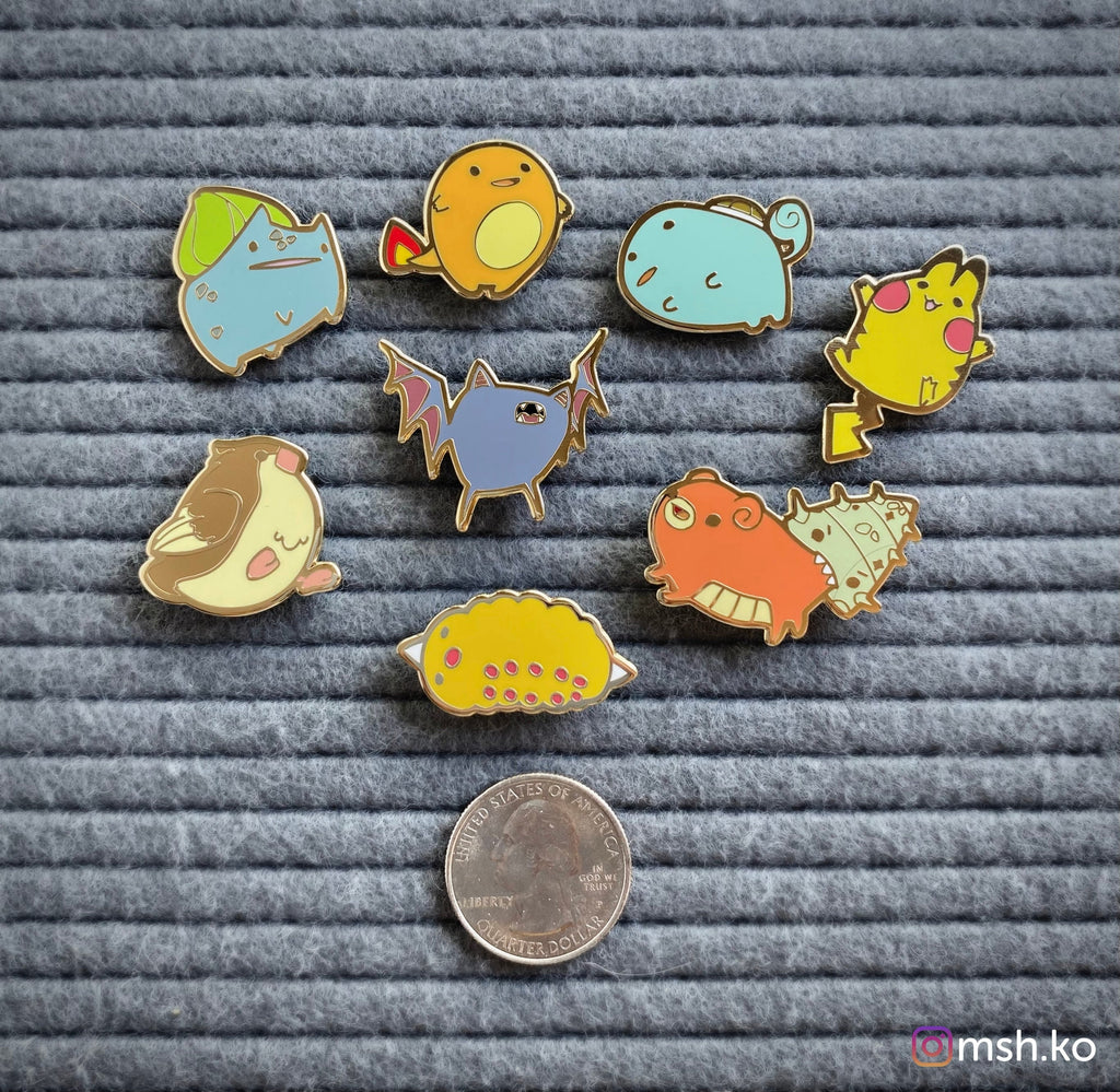 Pokemlerb Hard Enamel Pins • Cute Derpy Pokemon