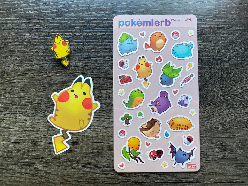 I CHOOSE YOU bundle · Enamel pin and stickers · derp