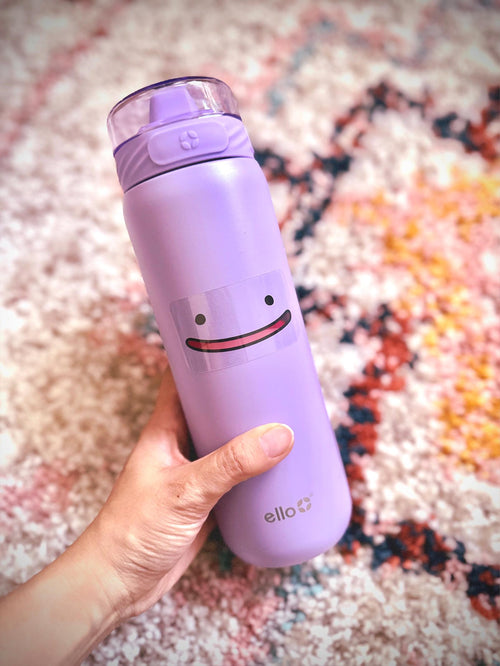 Ditto-fy It! Rectangle Sticker · Transparent Waterproof · Poke Pokopia • Ditto face sticker