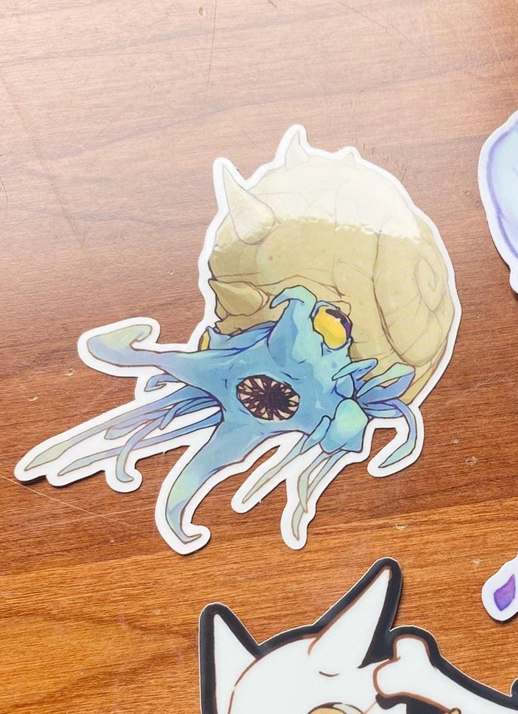 Poke Clear Omastar Nautilus Sticker · Waterproof · Videogame