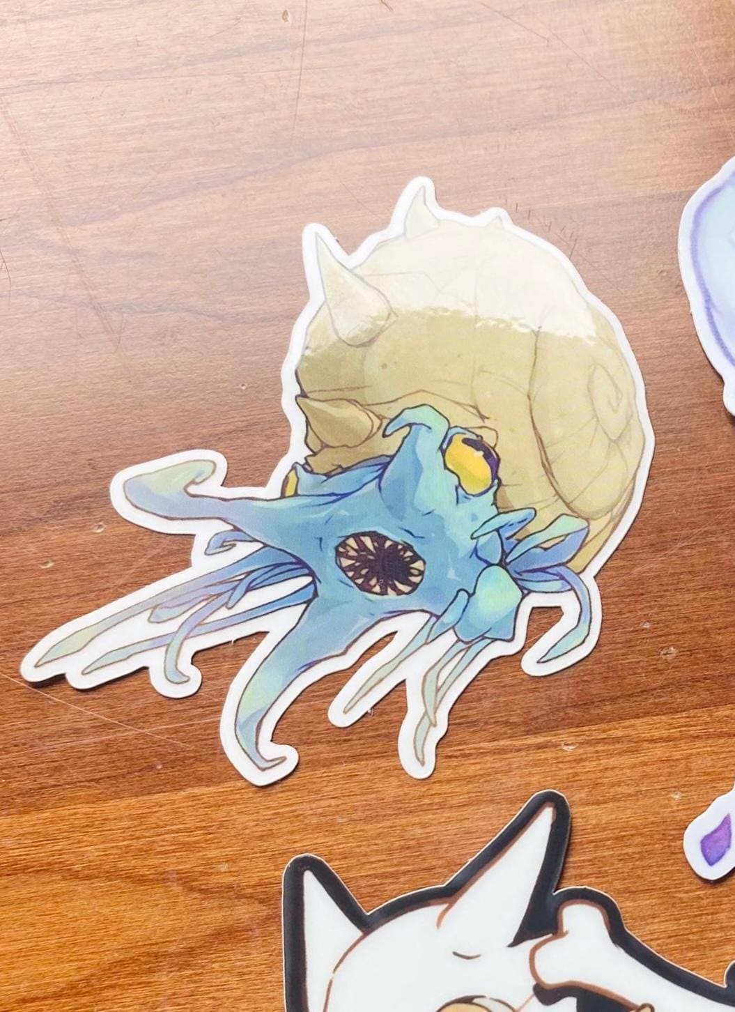 Poke Clear Omastar Nautilus Sticker · Waterproof · Videogame