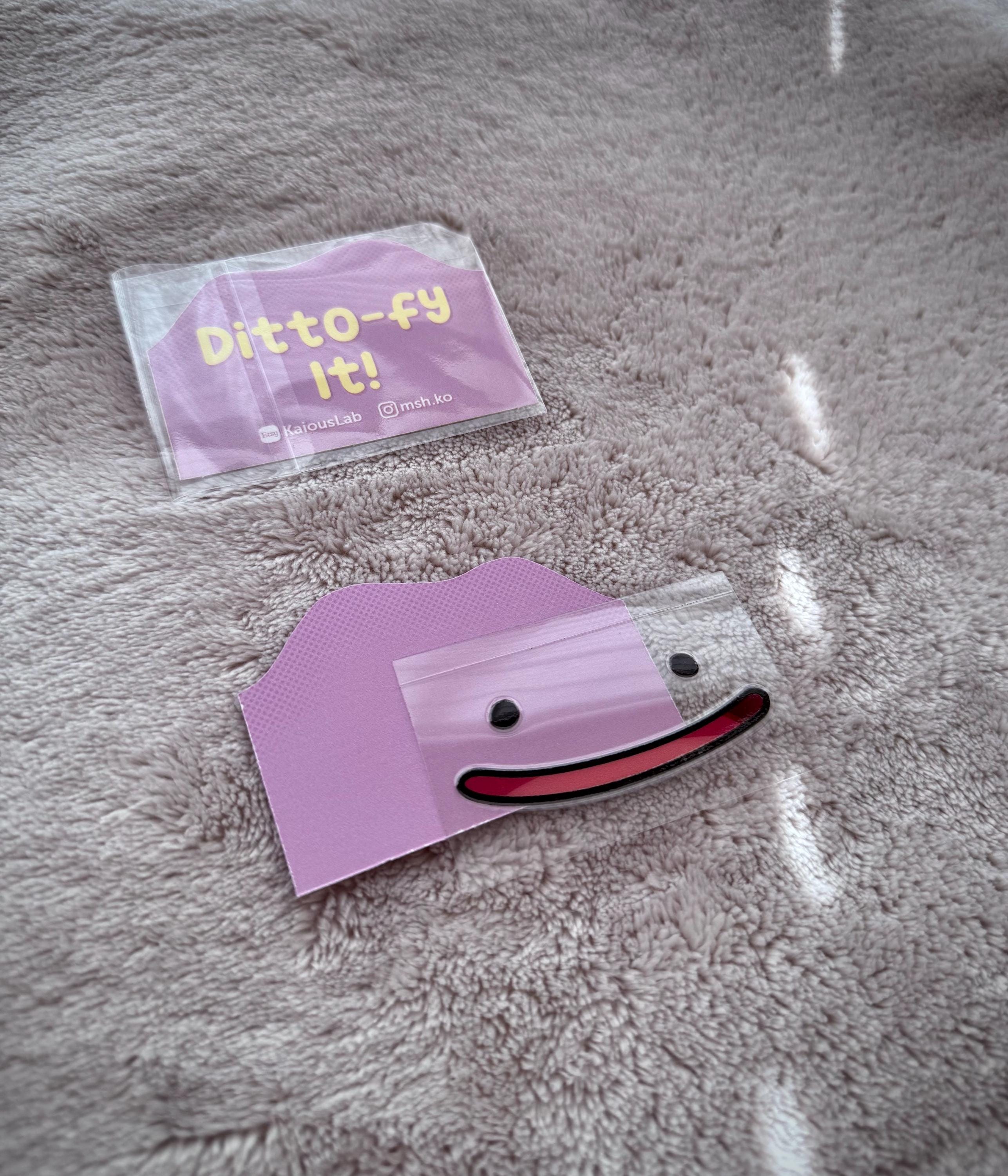 Ditto-fy It! Borderless Decal Open Mouth • Transfer • Poke Pokopia • Ditto face sticker