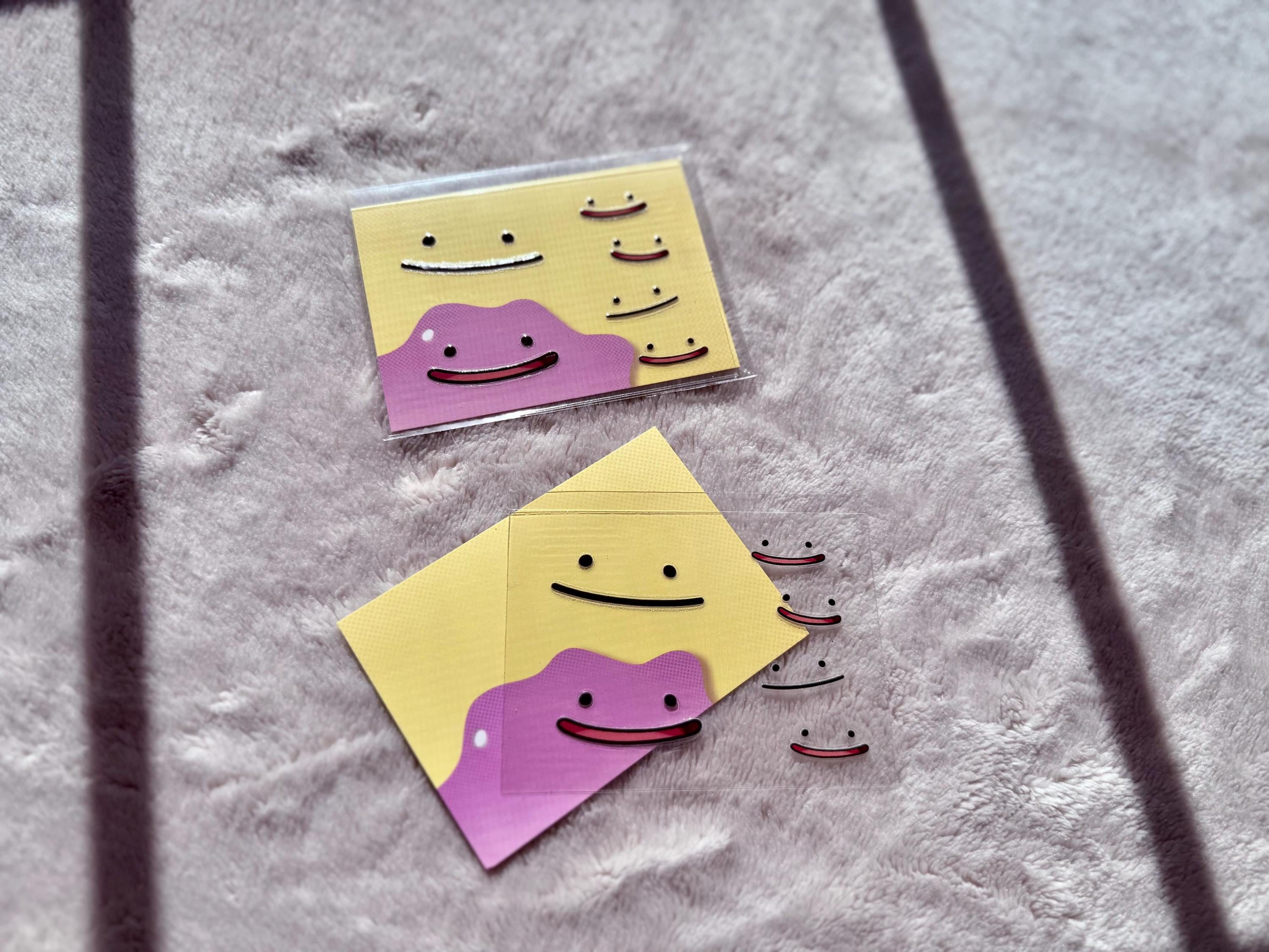 Ditto-fy It! MINI Decals • Borderless Transfer • Poke Pokopia • Ditto face sticker