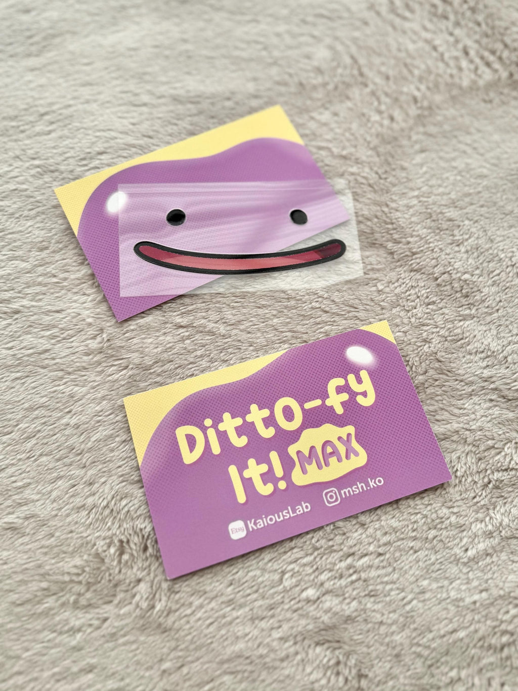 Ditto-fy It! MAX Large Decal • Borderless Transfer • Poke Pokopia • Ditto face sticker
