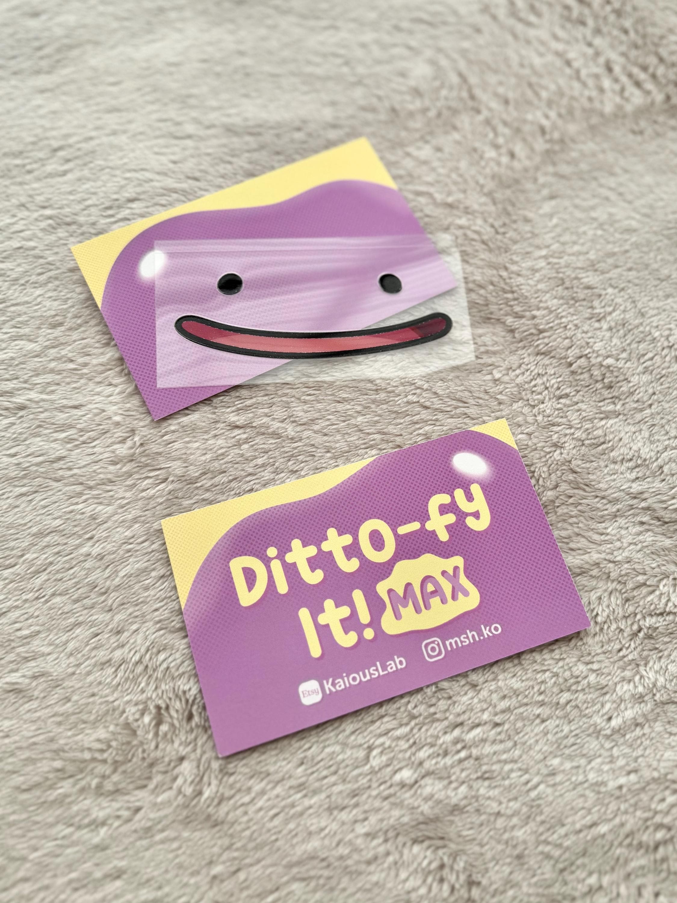 Ditto-fy It! MAX Large Decal • Borderless Transfer • Poke Pokopia • Ditto face sticker