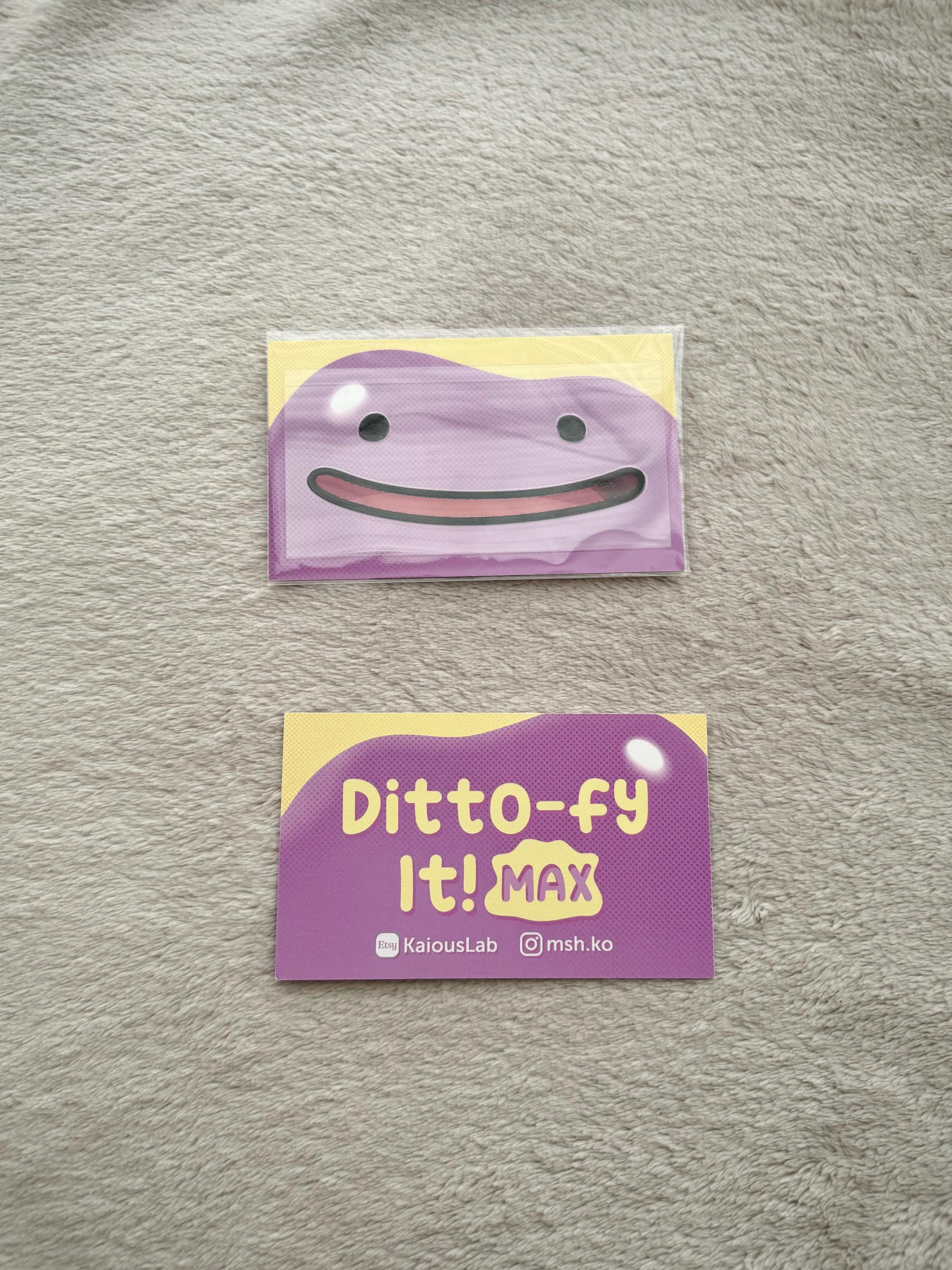 Ditto-fy It! MAX Large Decal • Borderless Transfer • Poke Pokopia • Ditto face sticker