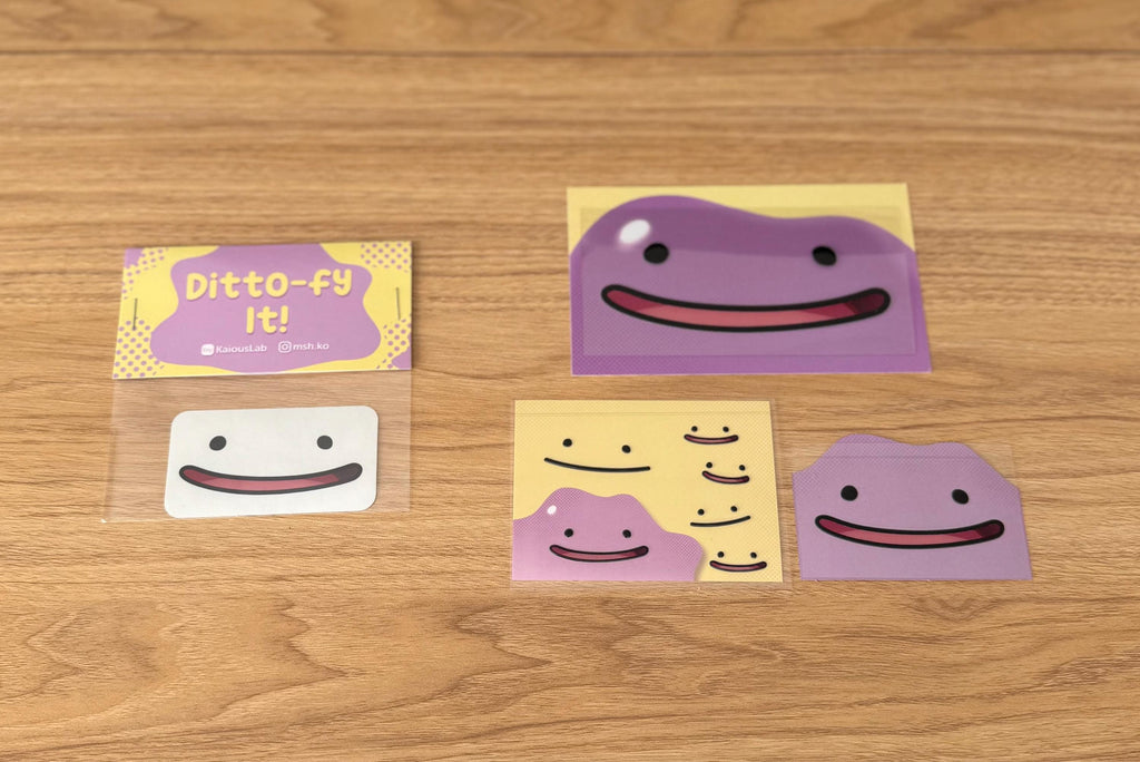 Ditto-fy It! Borderless Decal Closed Mouth • Transfer • Poke Pokopia • Ditto face Sticker