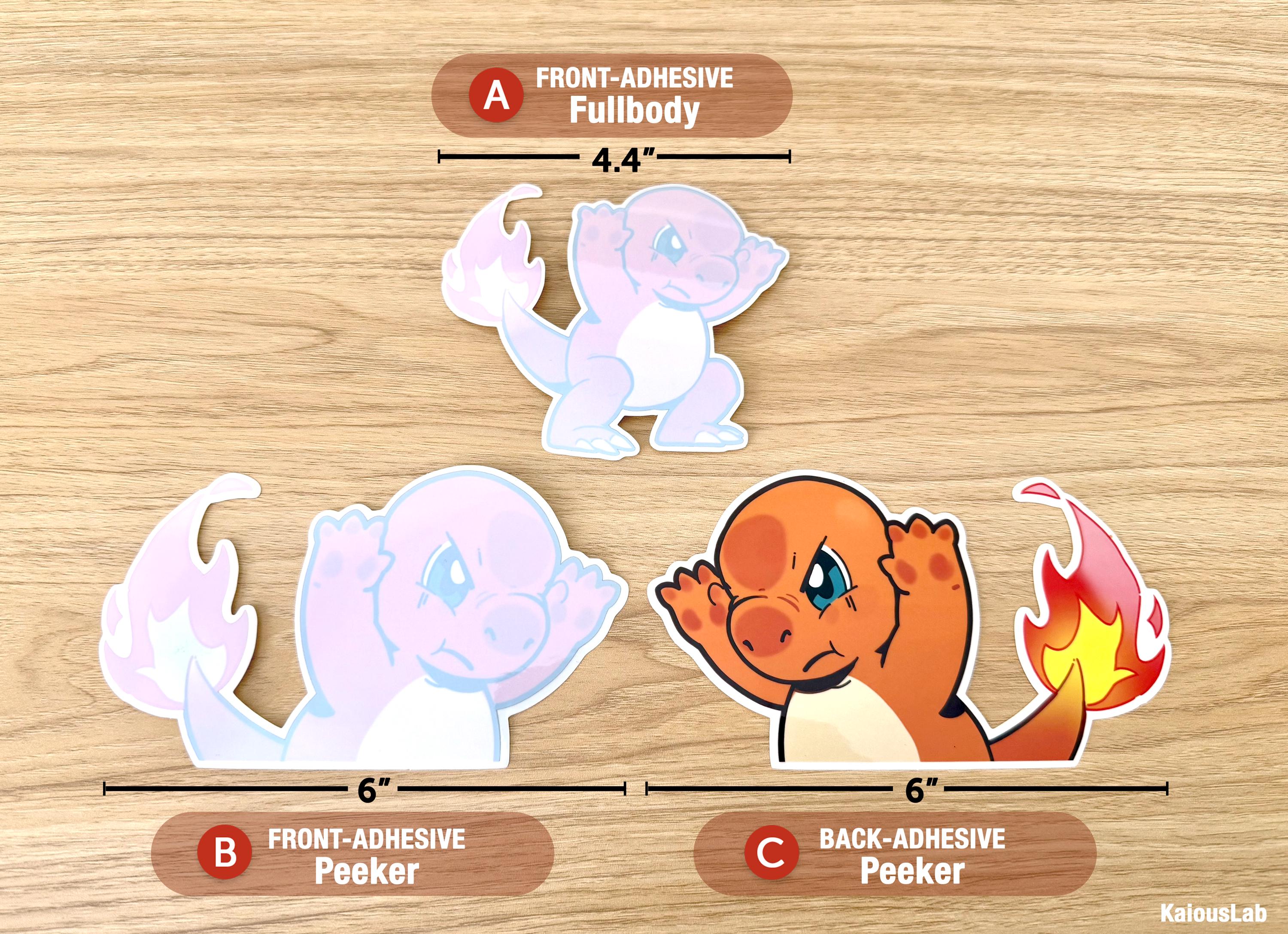 Char *NEW* Front-adhesive Sticker Easter Egg • Car Window • Peeker • Pokopia