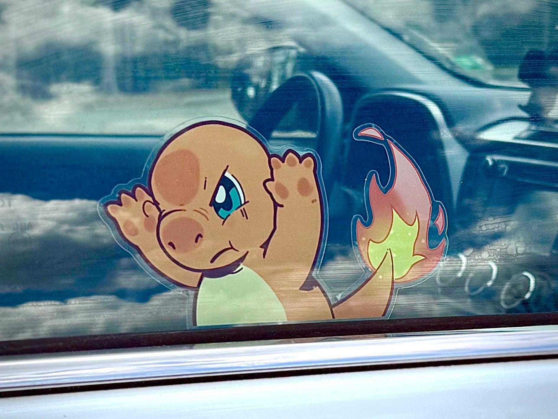 Char *NEW* Front-adhesive Sticker Easter Egg • Car Window • Peeker • Pokopia