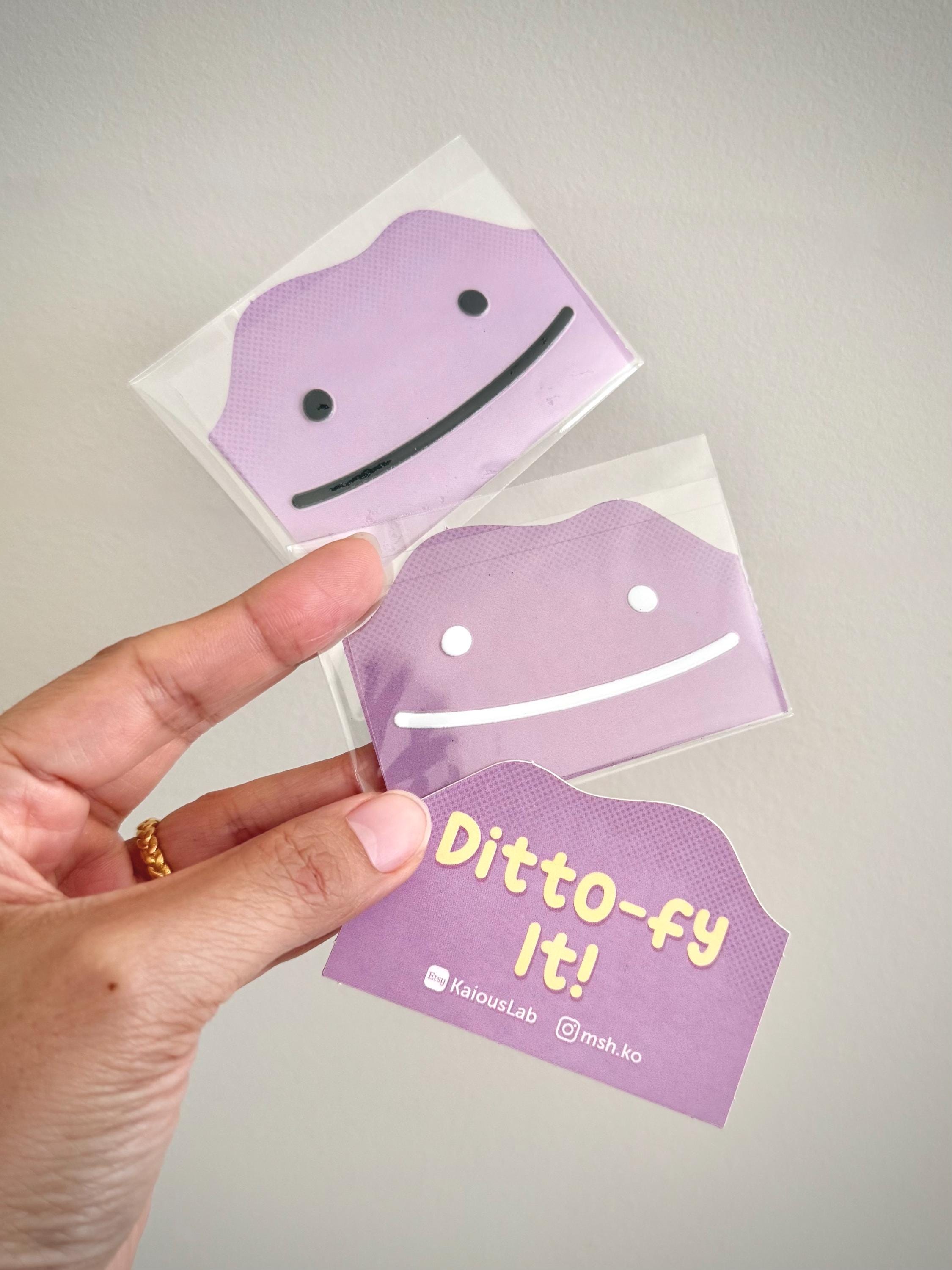 Ditto-fy It! Borderless Decal Closed Mouth • Transfer • Poke Pokopia • Ditto face Sticker